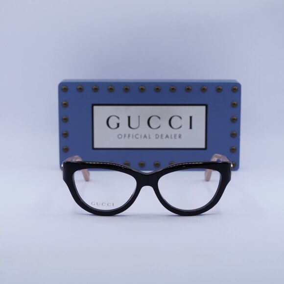Gucci GG1665O 008 Cat Eye Eyeglasses - Black/Nude 53mm - Picture 4 of 12